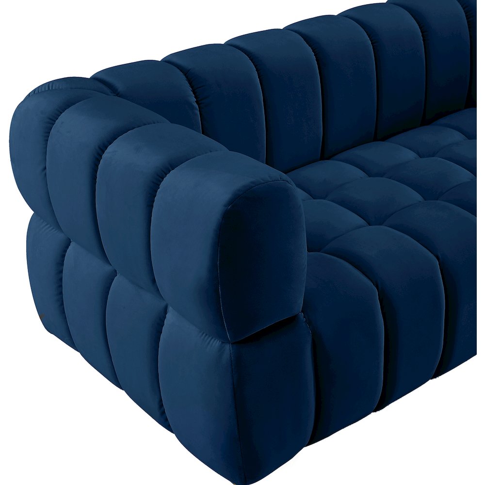Gwen Navy Velvet Chair. Picture 9