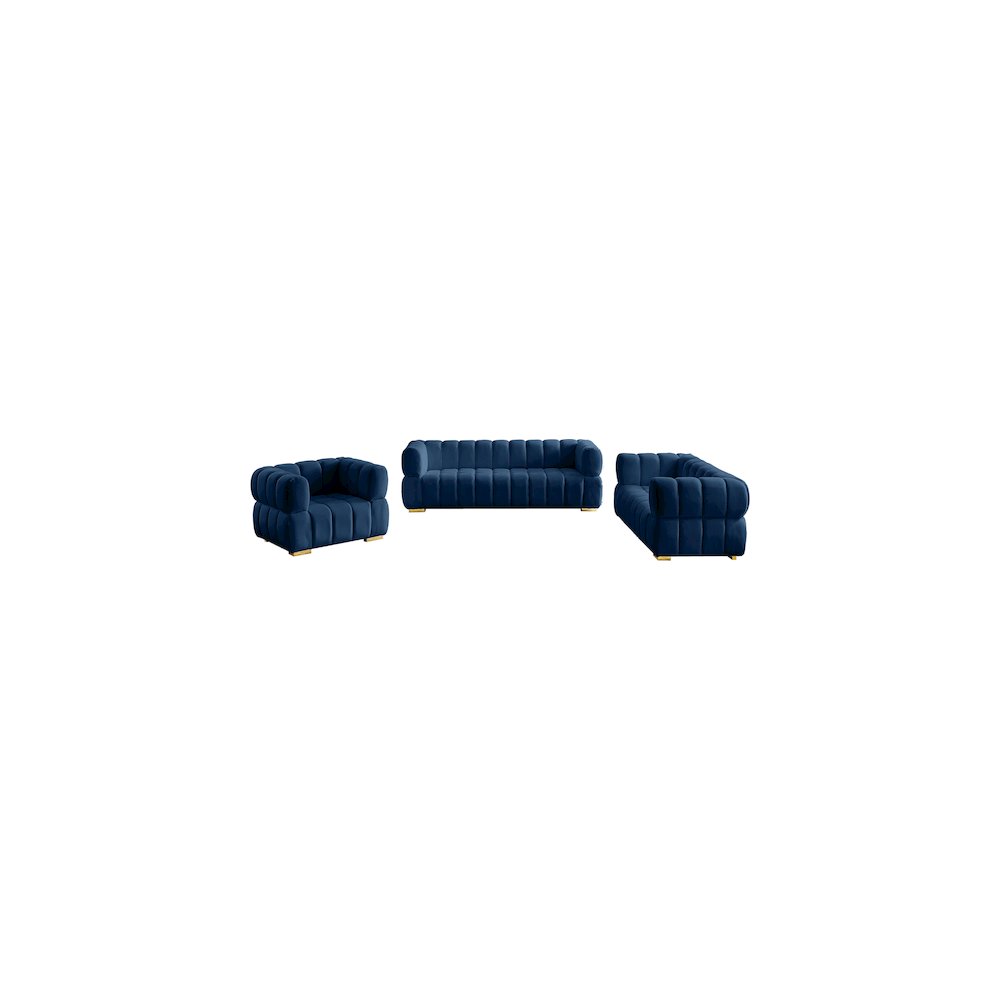 Gwen Navy Velvet Chair. Picture 13