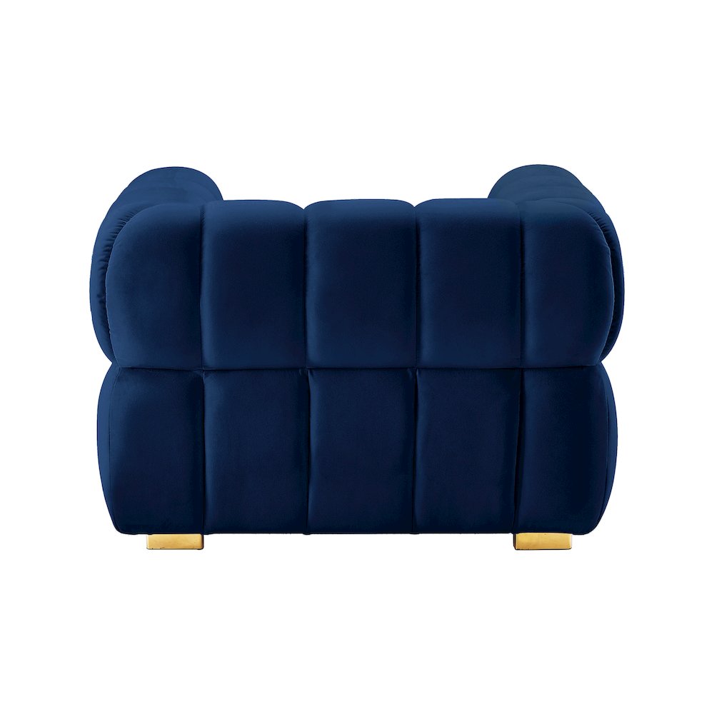 Gwen Navy Velvet Chair. Picture 4
