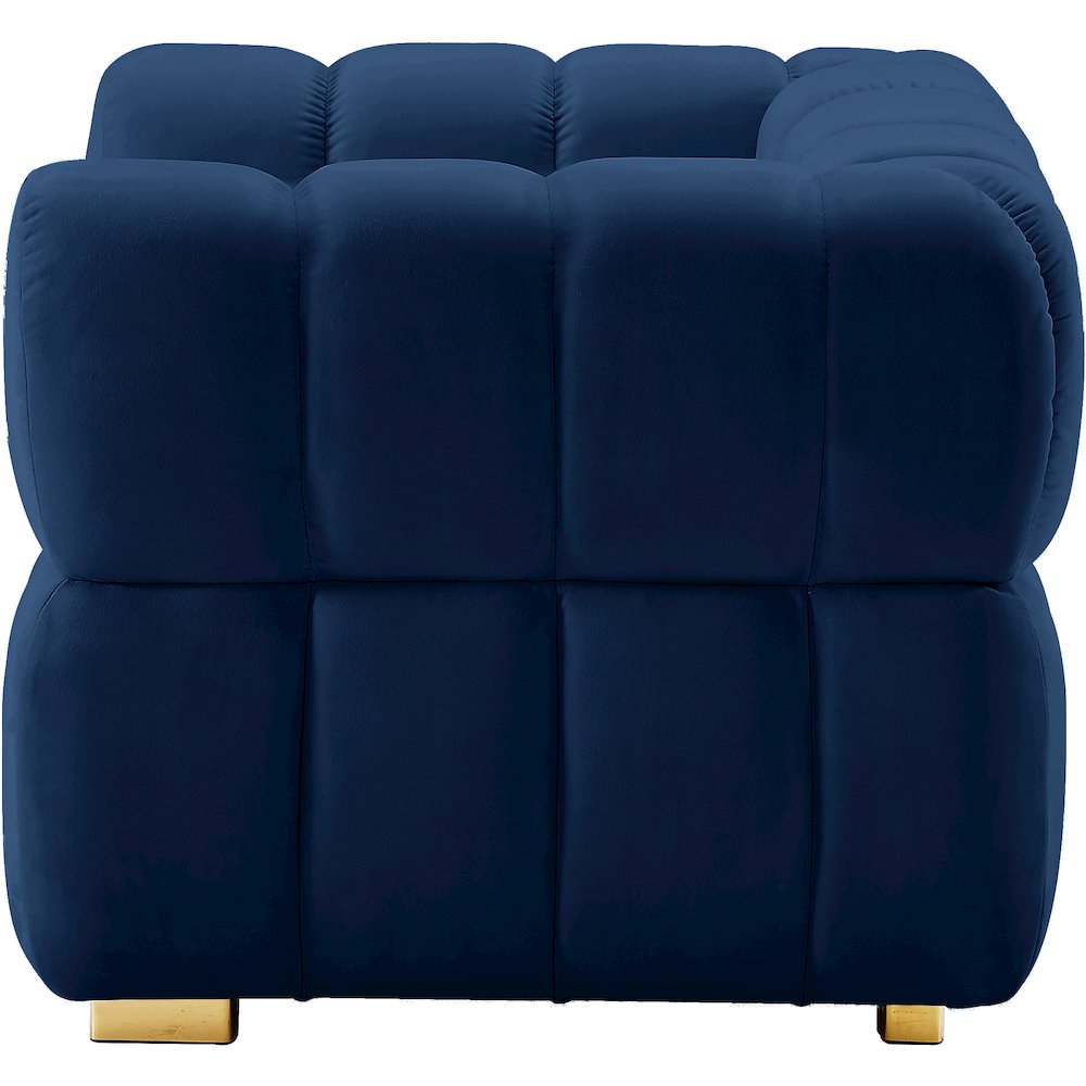 Gwen Navy Velvet Chair. Picture 5