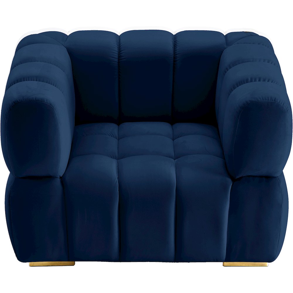 Gwen Navy Velvet Chair. Picture 6
