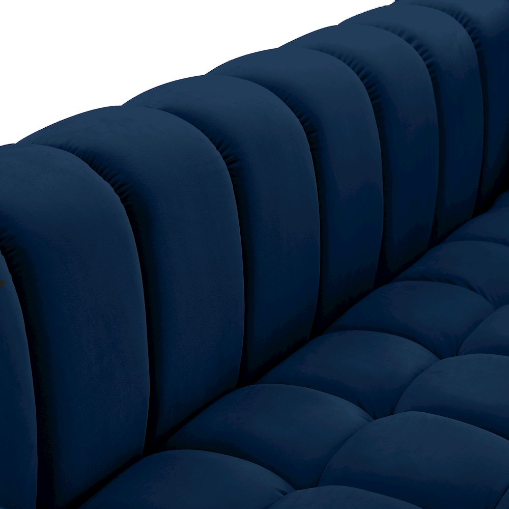 Gwen Navy Velvet Chair. Picture 7