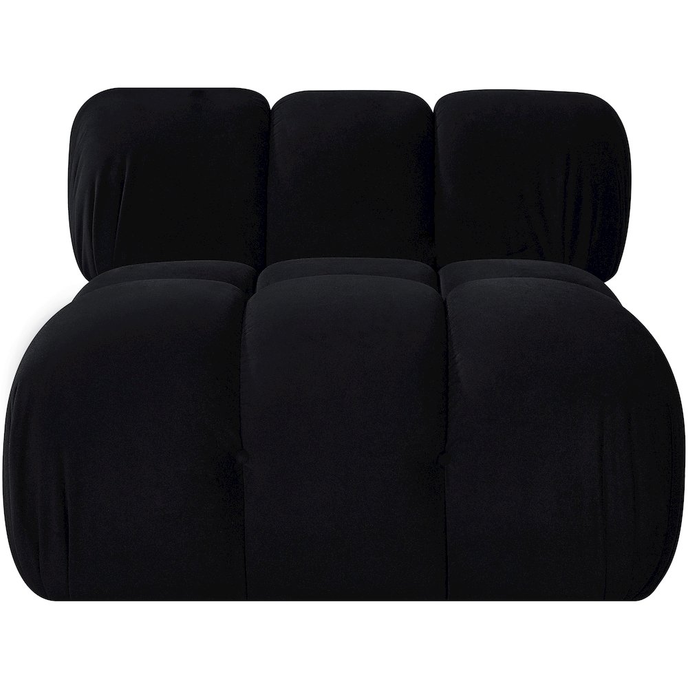 Orin Black Velvet Performance Fabric Upholstered Modular Chair. Picture 10