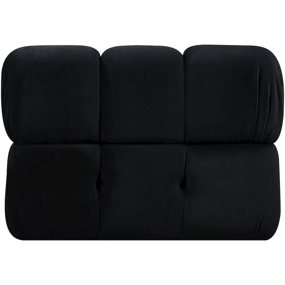 Orin Black Velvet Performance Fabric Upholstered Modular Chair. Picture 5