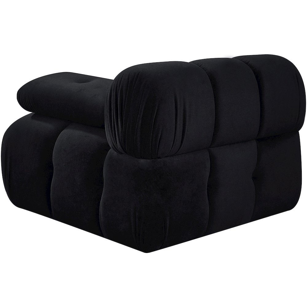 Orin Black Velvet Performance Fabric Upholstered Modular Chair. Picture 8