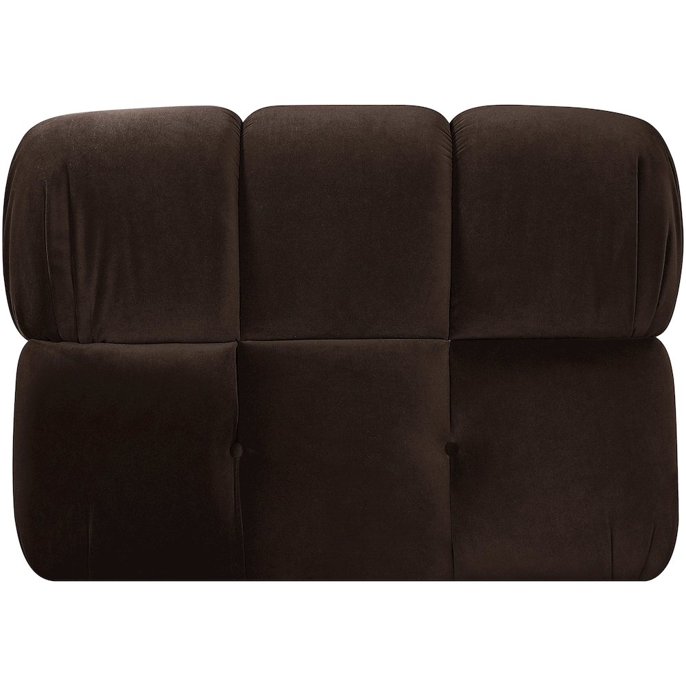 Orin Brown Velvet Performance Fabric Upholstered Modular Chair. Picture 5