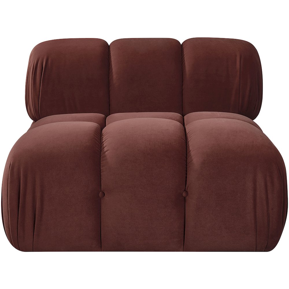 Orin Rose Velvet Performance Fabric Upholstered Modular Chair. Picture 10