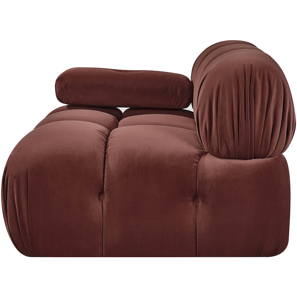 Orin Rose Velvet Performance Fabric Upholstered Modular Chair. Picture 4