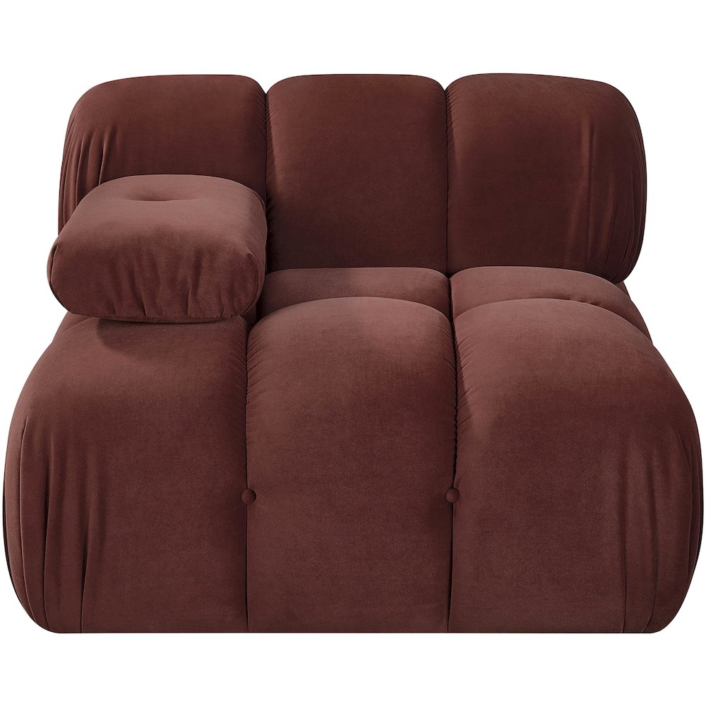 Orin Rose Velvet Performance Fabric Upholstered Modular Chair. Picture 6