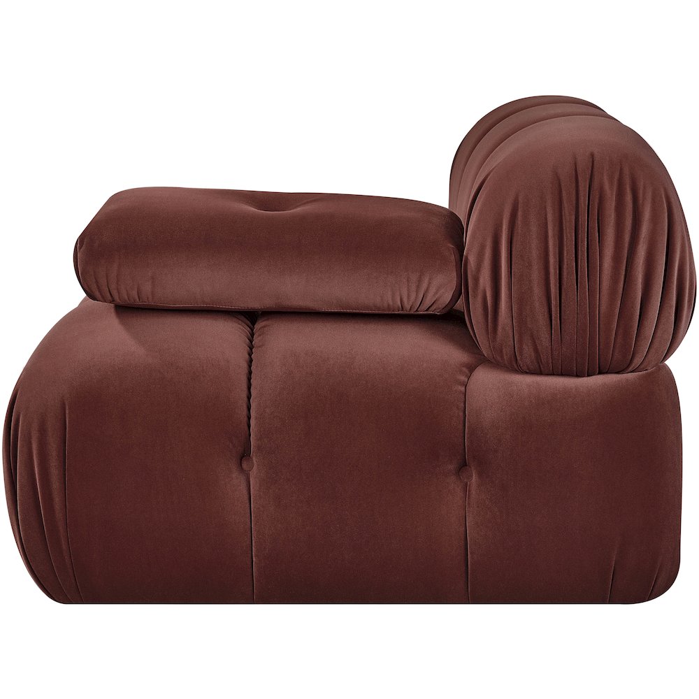 Orin Rose Velvet Performance Fabric Upholstered Modular Chair. Picture 7
