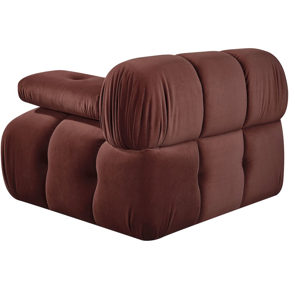 Orin Rose Velvet Performance Fabric Upholstered Modular Chair. Picture 8