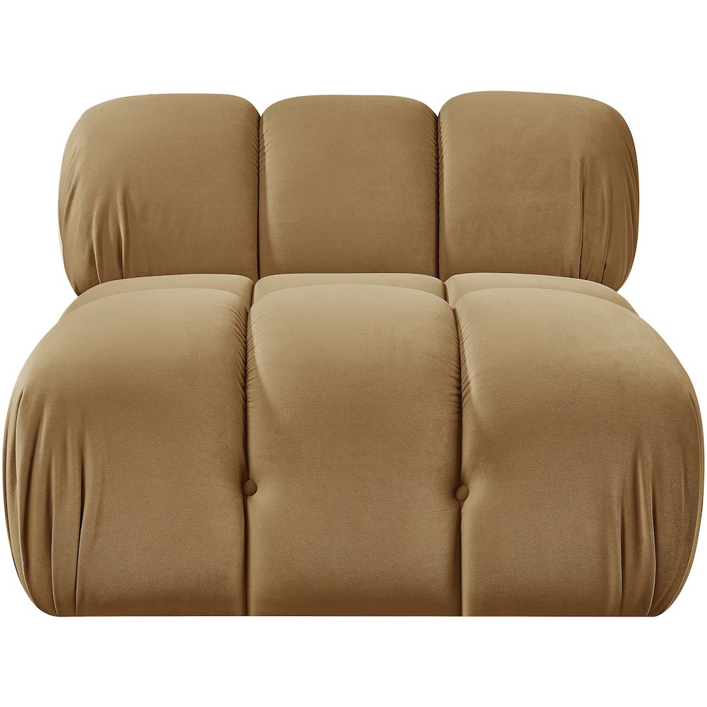 Orin Saddle Velvet Performance Fabric Upholstered Modular Chair. Picture 10