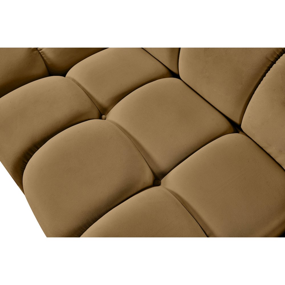 Orin Saddle Velvet Performance Fabric Upholstered Modular Chair. Picture 12
