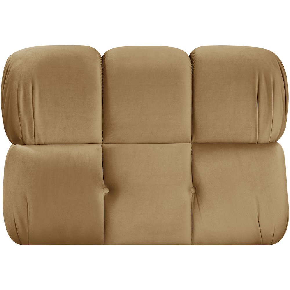 Orin Saddle Velvet Performance Fabric Upholstered Modular Chair. Picture 5