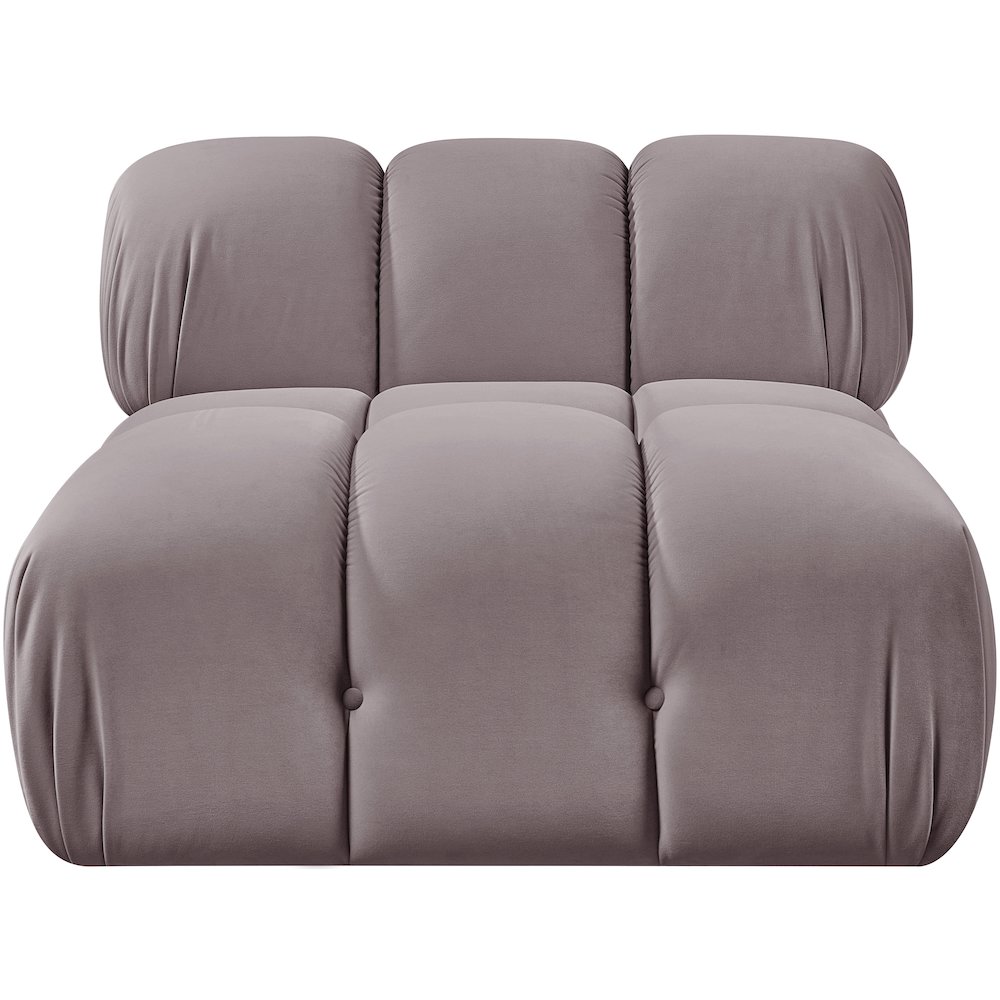 Orin Taupe Velvet Performance Fabric Upholstered Modular Chair. Picture 10