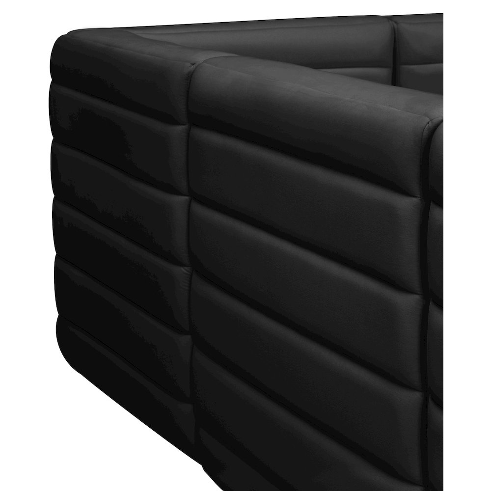 Quincy Black Velvet Modular Armless Chair. Picture 9