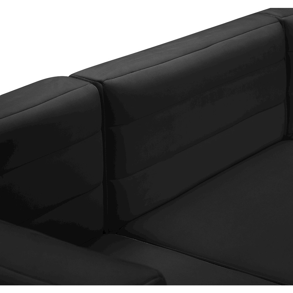 Quincy Black Velvet Modular Armless Chair. Picture 11
