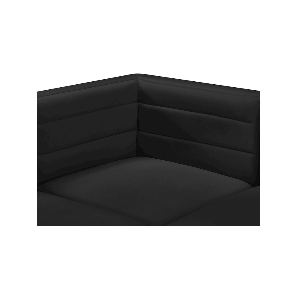 Quincy Black Velvet Modular Armless Chair. Picture 8