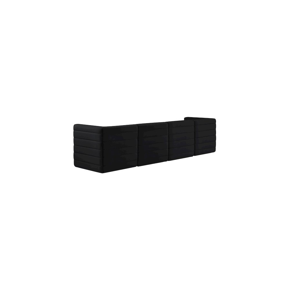Quincy Black Velvet Modular Sofa. Picture 2