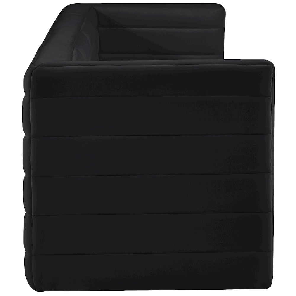 Quincy Black Velvet Modular Sofa. Picture 5