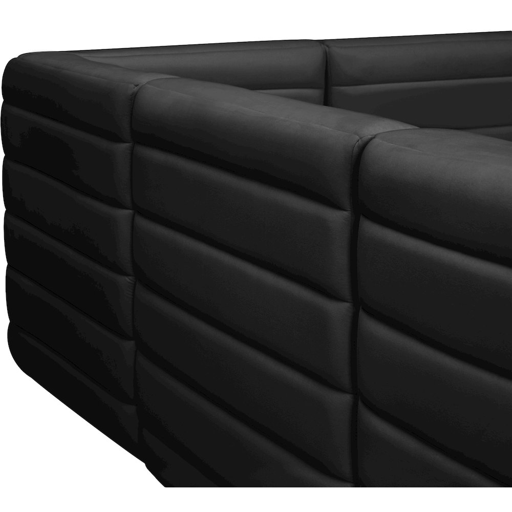 Quincy Black Velvet Modular Sofa. Picture 9