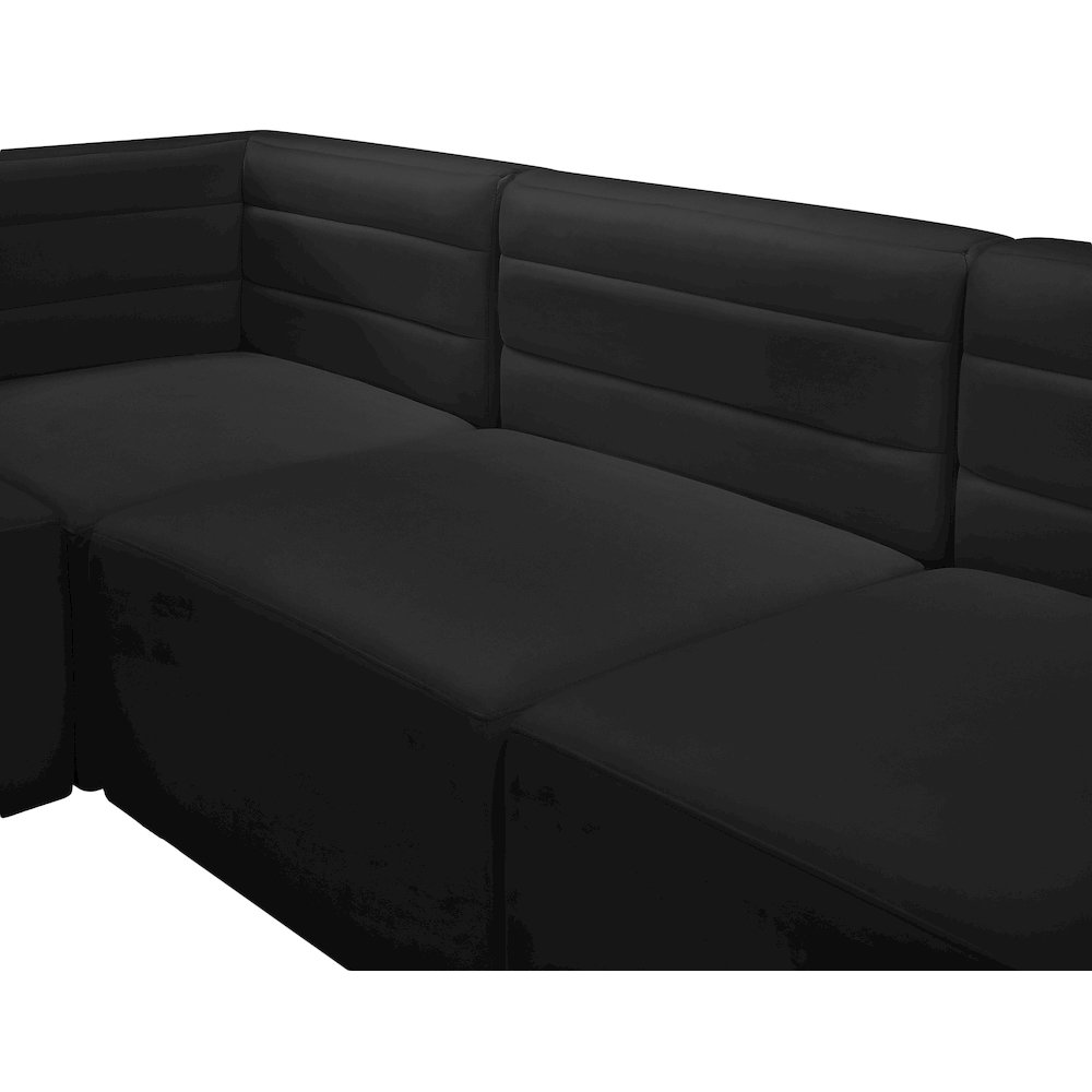 Quincy Black Velvet Modular Sofa. Picture 12