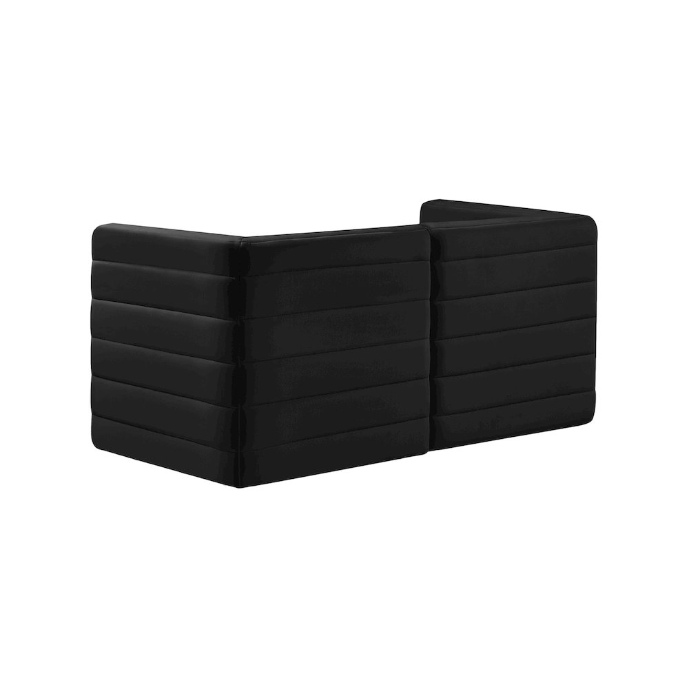Quincy Black Velvet Modular Sofa. Picture 2