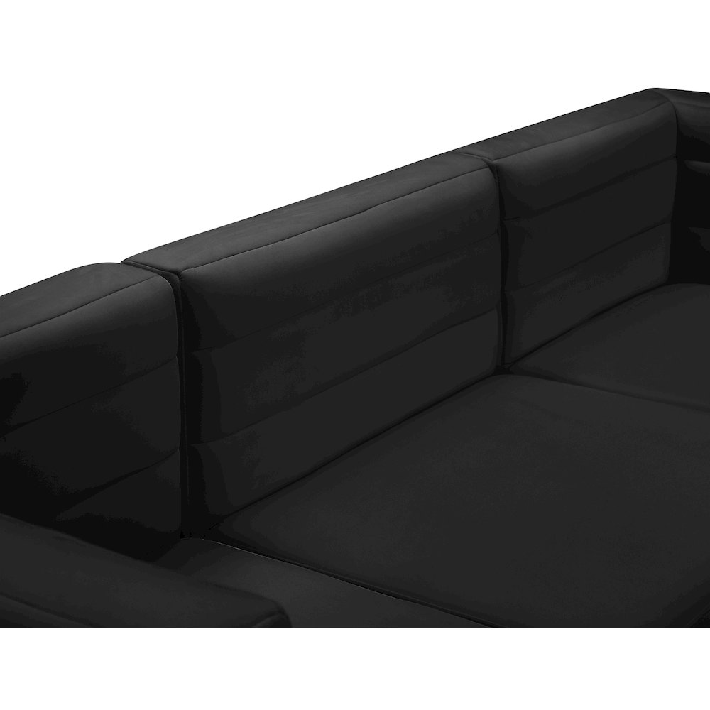 Quincy Black Velvet Modular Sofa. Picture 11
