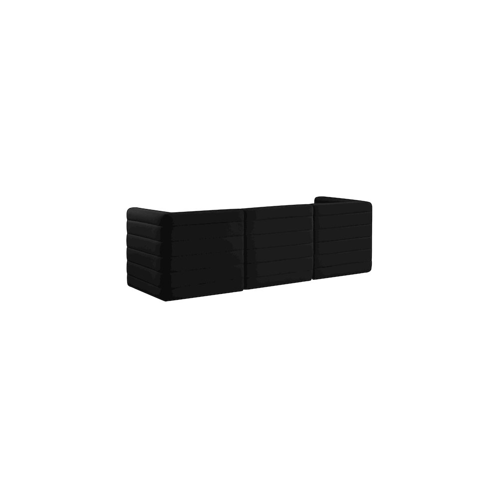 Quincy Black Velvet Modular Sofa. Picture 2