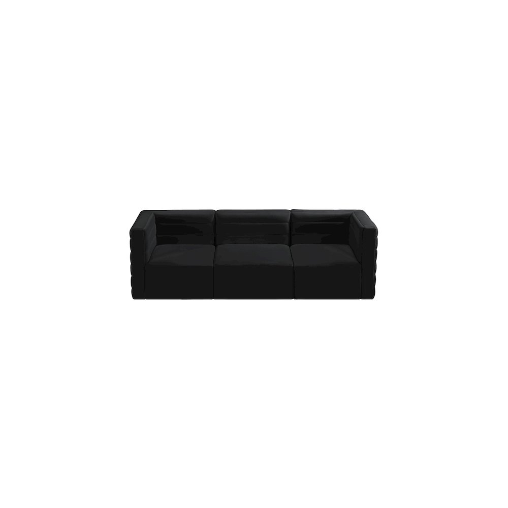 Quincy Black Velvet Modular Sofa. Picture 4