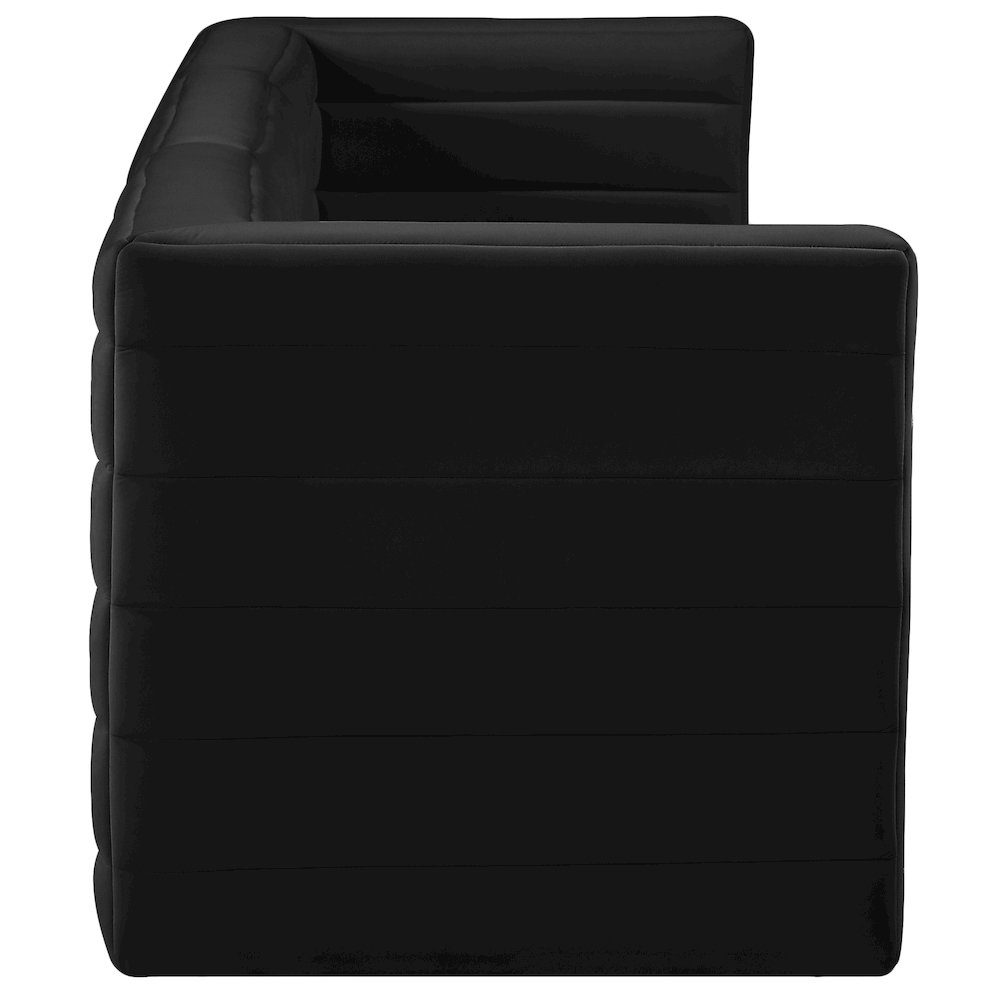 Quincy Black Velvet Modular Sofa. Picture 5