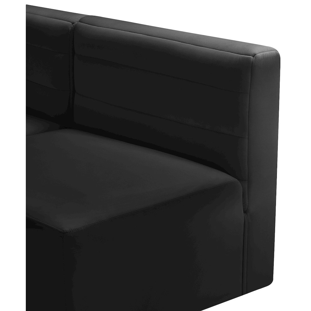 Quincy Black Velvet Modular Sofa. Picture 6