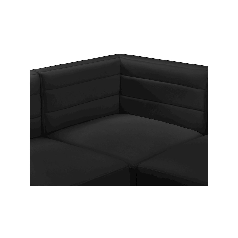 Quincy Black Velvet Modular Sofa. Picture 8