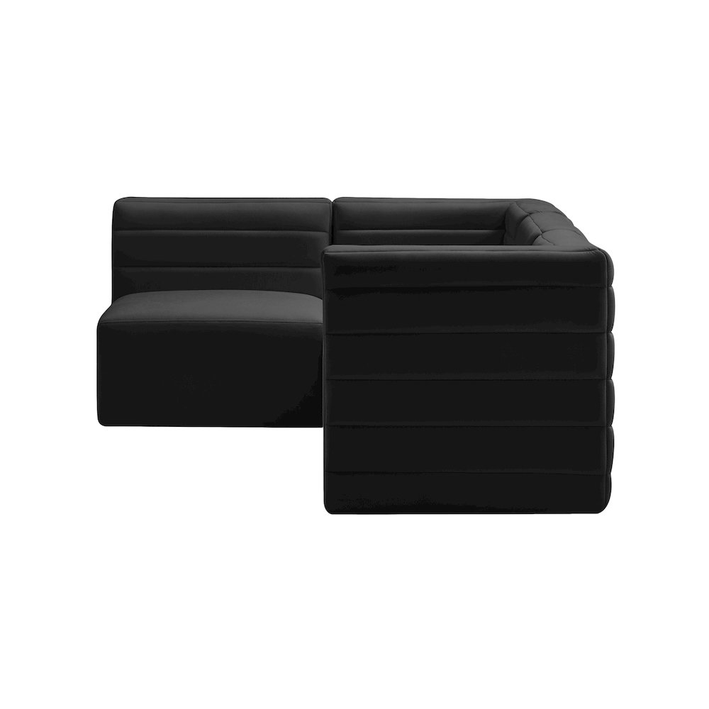 Quincy Black Velvet Modular Sectional. Picture 5