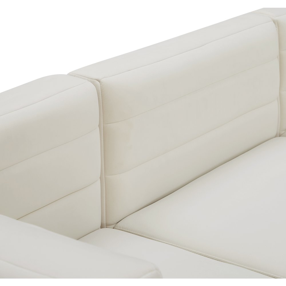 Quincy Cream Velvet Modular Armless Chair. Picture 11