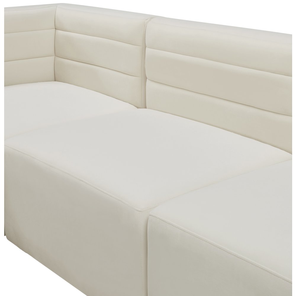 Quincy Cream Velvet Modular Armless Chair. Picture 12