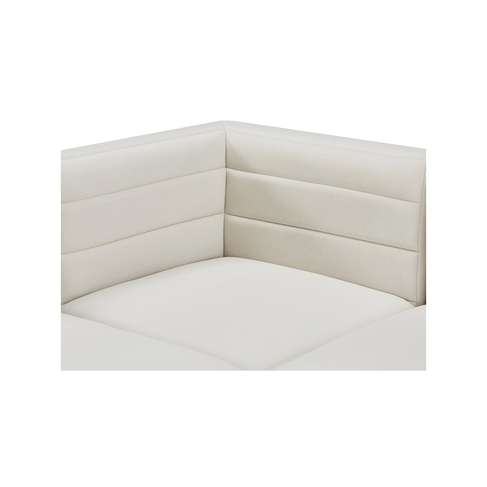 Quincy Cream Velvet Modular Armless Chair. Picture 8