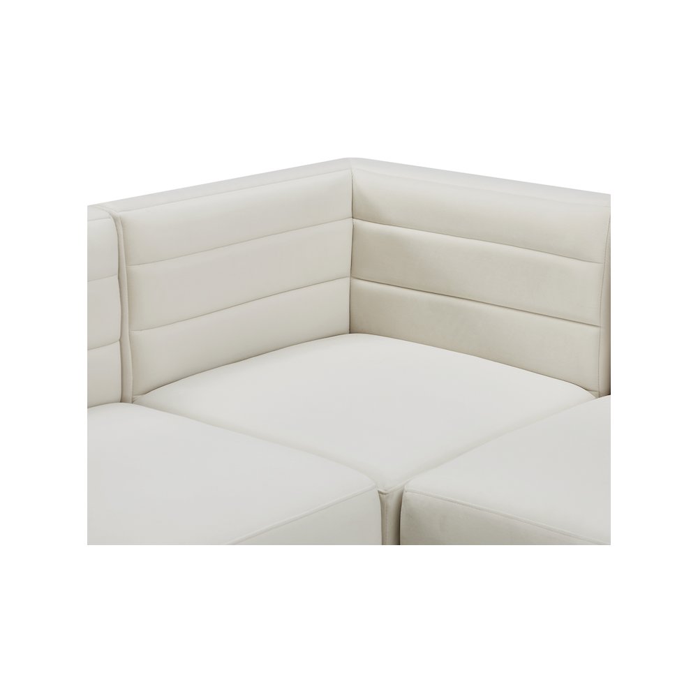 Quincy Cream Velvet Modular Sofa. Picture 8