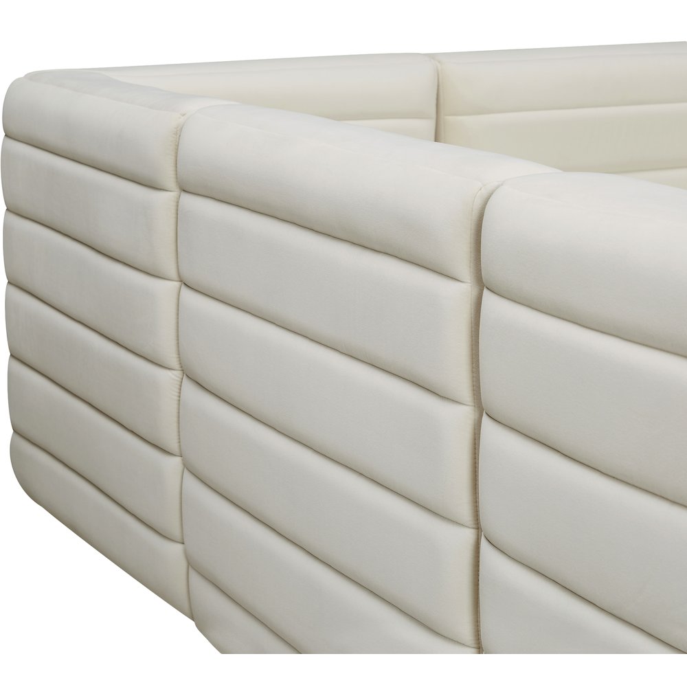 Quincy Cream Velvet Modular Sofa. Picture 9