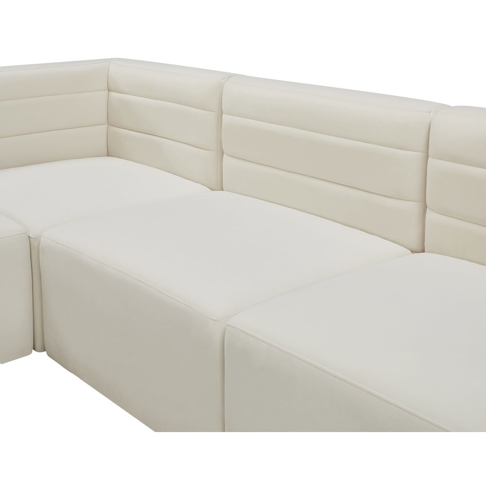 Quincy Cream Velvet Modular Sofa. Picture 12