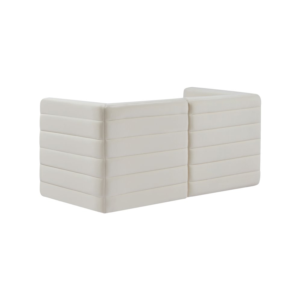Quincy Cream Velvet Modular Sofa. Picture 2