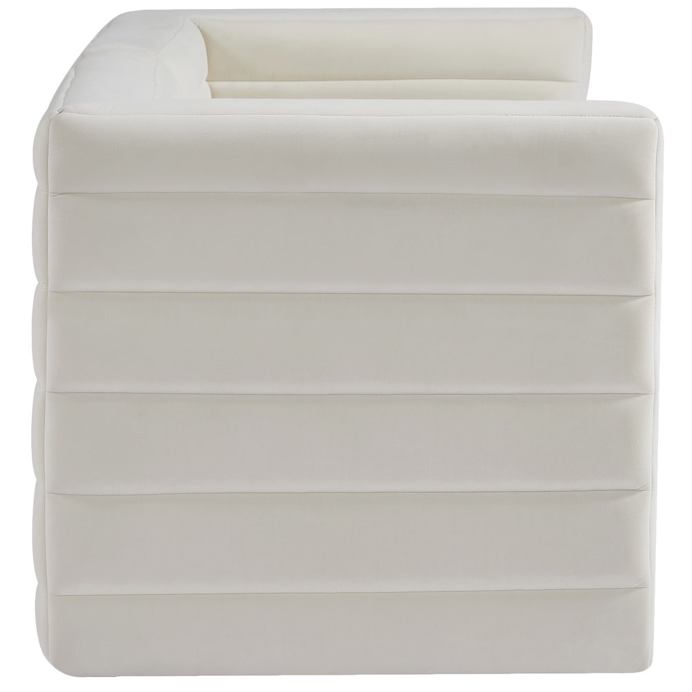 Quincy Cream Velvet Modular Sofa. Picture 5