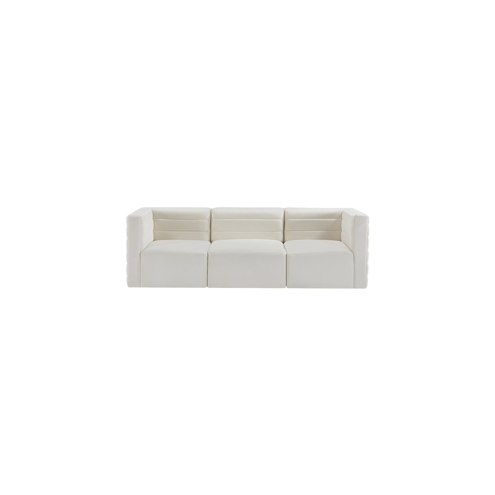 Quincy Cream Velvet Modular Sofa. Picture 3