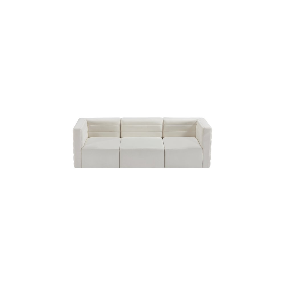 Quincy Cream Velvet Modular Sofa. Picture 4