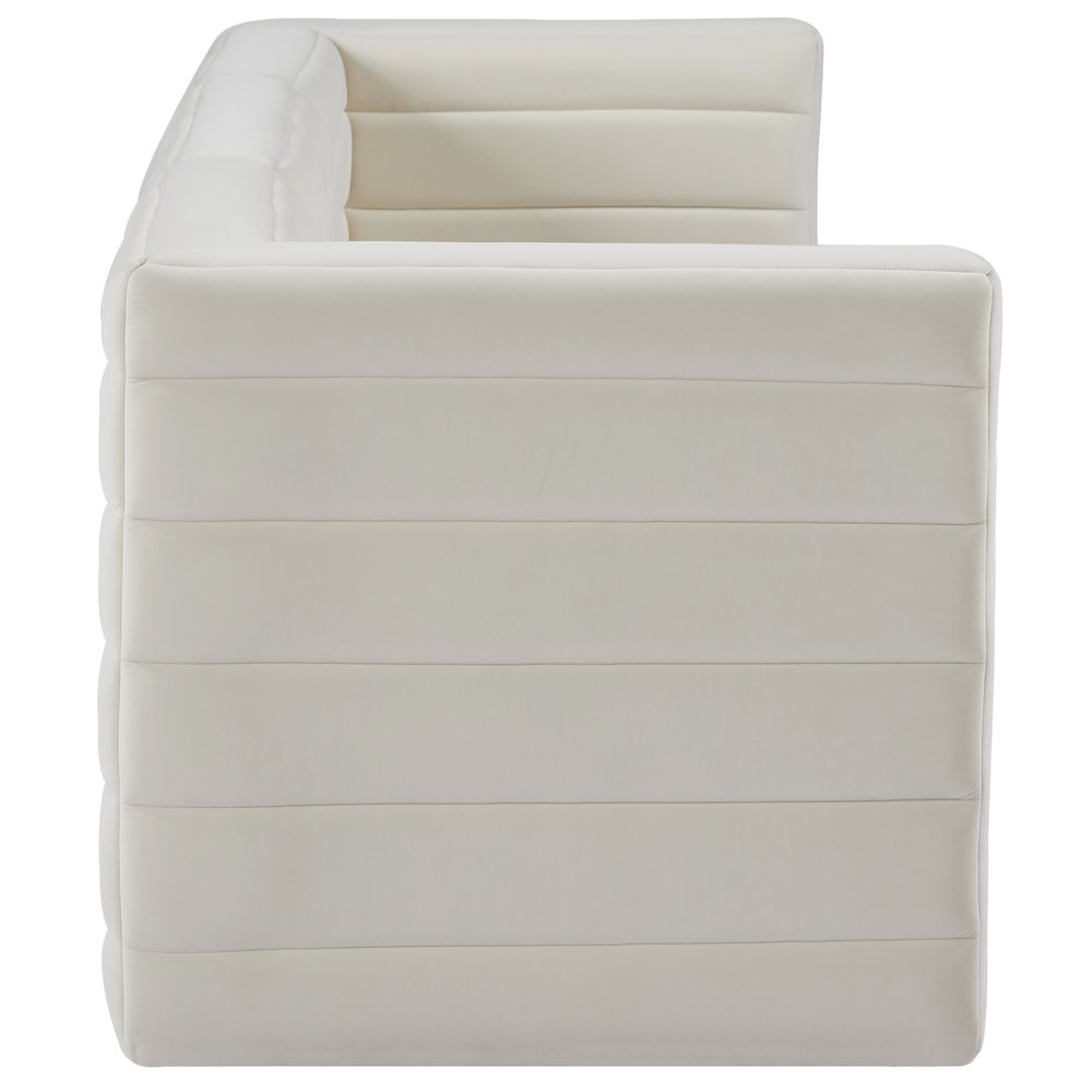 Quincy Cream Velvet Modular Sofa. Picture 5