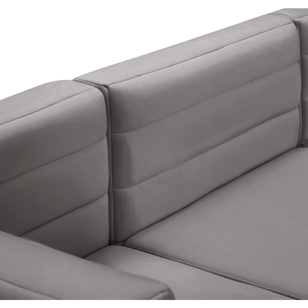 Quincy Grey Velvet Modular Corner Chair. Picture 10