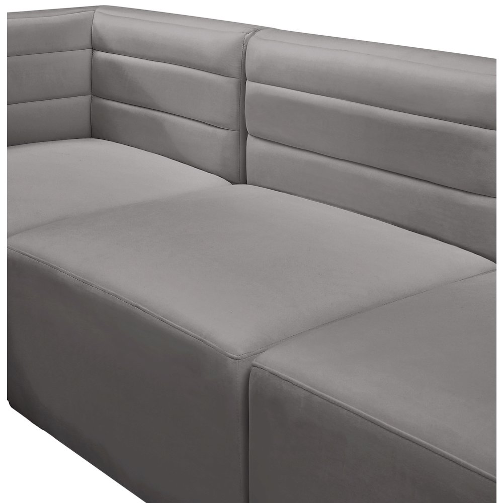 Quincy Grey Velvet Modular Corner Chair. Picture 11