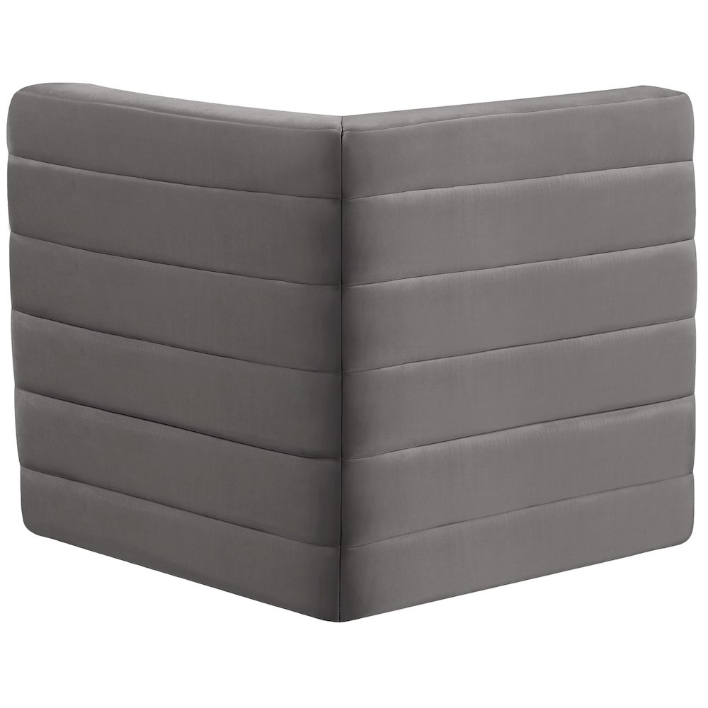 Quincy Grey Velvet Modular Corner Chair. Picture 2