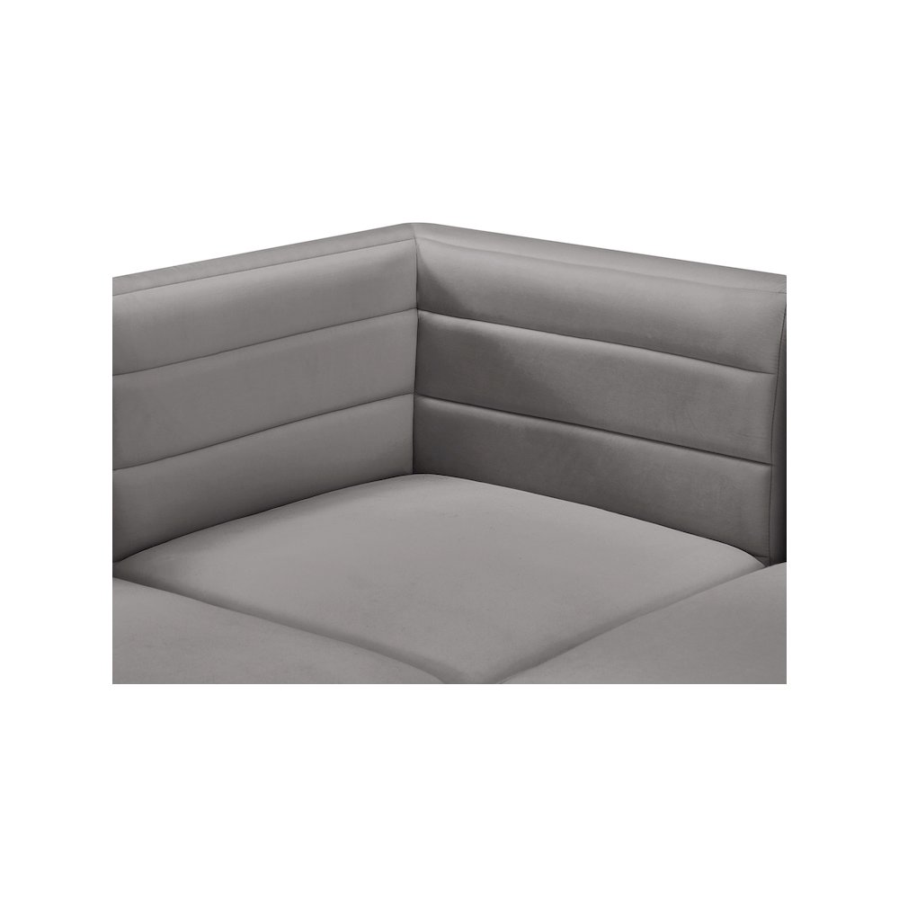 Quincy Grey Velvet Modular Corner Chair. Picture 7