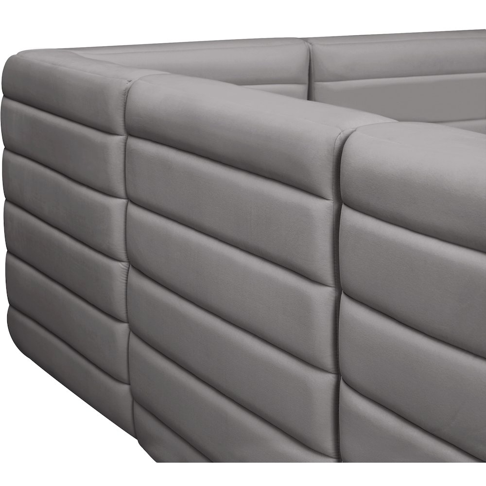 Quincy Grey Velvet Modular Sofa. Picture 9